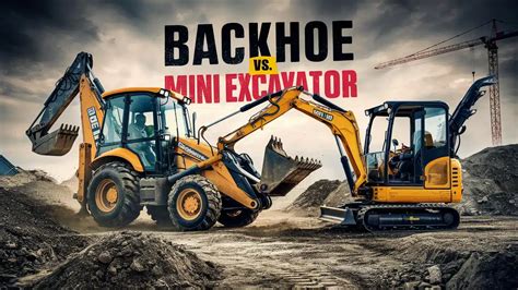 tractor backhoe vs mini excavator|digging stumps with mini excavator.